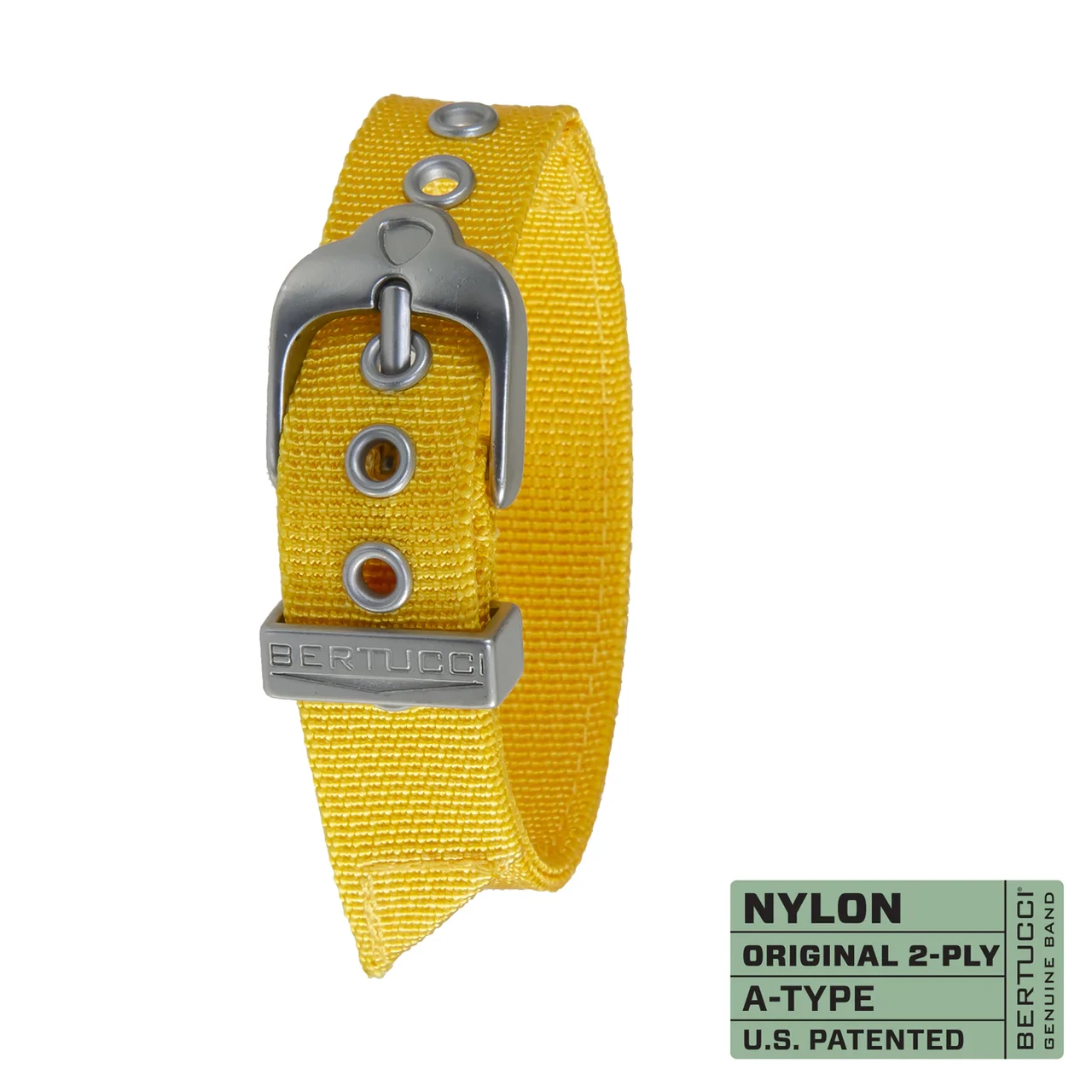 Ремінець нейлоновий bertucci #88 - Modena Giallo Yellow, 5/8" - 17 mm size for M-1 & M-2 Cases, фото 1
