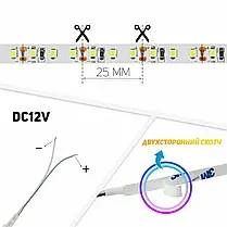 LED стрічка Biom Professional SMD2835 120 шт./м 13.5W/м IP20 24V (4000-4500K) BPS-G3-24-2835-120-NW-20 18558, фото 3