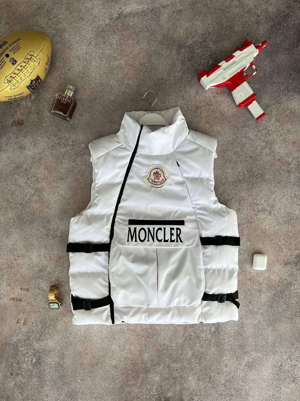 Купить Мужская жилетка Moncler белая, цена 2250 ₴ — Prom.ua (ID#1671730466)
