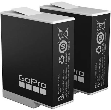 Набір із двох акумуляторів для Gopro HERO 10, HERO 9 Enduro Battery (ADBAT-211), фото 1