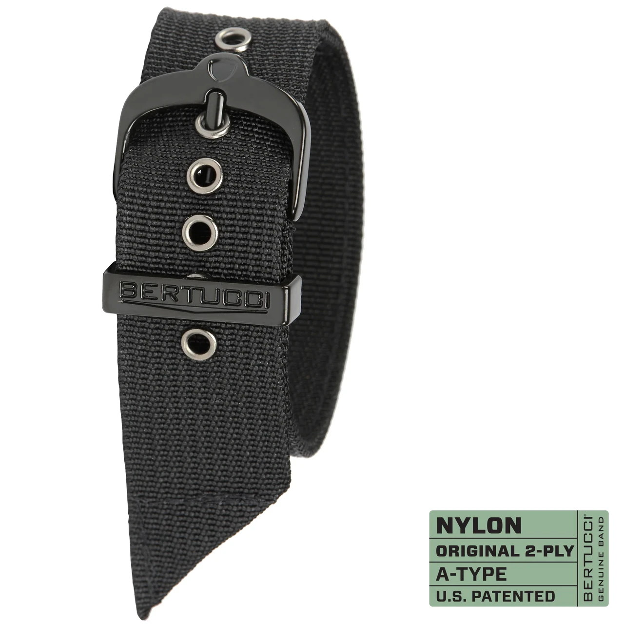 Ремінець нейлоновий bertucci #73B - Black w/ black hardware, 1" - 26 mm size for A-4, A-5 Cases, фото 1