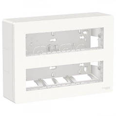 Блок unica system+ зовнішня установка 2х4 антиб. Unica New, NU121820, білий