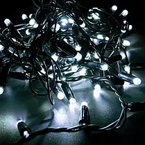 Вулична Led гірлянда Євросвітло STARLIGHT лінійна білий Flash 100LED 5м IP44 чорний провід 000057273, фото 4