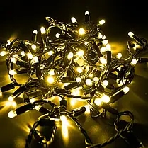 Вулична Led гірлянда Євросвітло STARLIGHT бахрома жовтий 75LED 2х0,7м IP44 чорний провід 000057270, фото 3