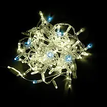 Вулична Led гірлянда Євросвітло STARLIGHT бахрома теплий/білий Flash 75LED 2х0,7м IP44 прозорий провід, фото 4