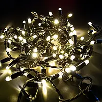 Вулична Led гірлянда Євросвітло STARLIGHT бахрома теплий-білий 75LED 2х0,7м IP44 чорний провід 000057271, фото 3