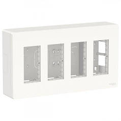 Блок unica system+ зовнішня установка 4х2 Unica New, NU124418, білий