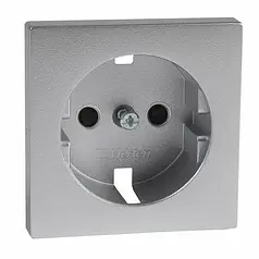 Накладка розетки із з/к та шторками, Merten SM MTN2330-0460 алюміній