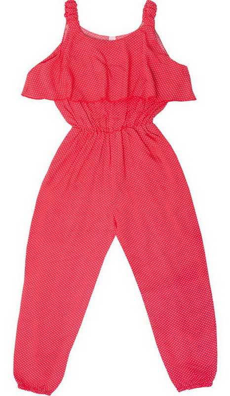 Комбінезон дитячий для дівчинки GABBI Літо Червоний на зріст 98 (11572)