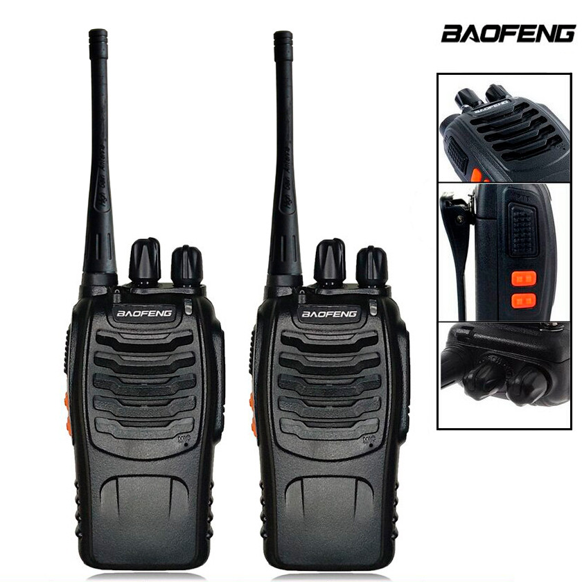 Рация "Baofeng BF-888S" портативная радиостанция баофенг Черная, комплект раций для охоты 2 шт. (рація) (NS) - фото 1 - id-p1671742805