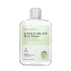 Тонік для обличчя Hollyskin Glycolic AHA Acid Skin Toner із гліколевою кислотою 250 мл