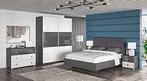 Спальня "Лондон" Графіт сірий/Білий
