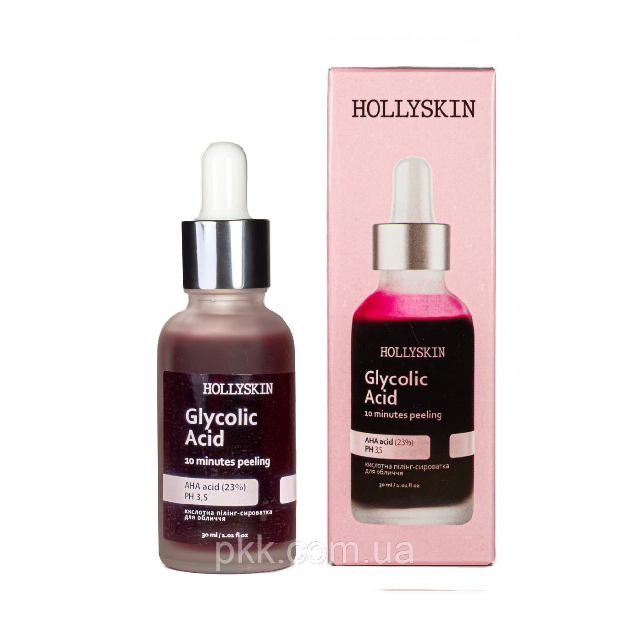 Кислотна пілінг-сироватка для обличчя Hollyskin Glycolic Acid 30 мл