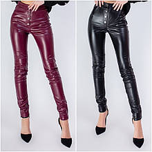 Трендові жіночі штани джоггери з турецької еко-шкіри