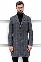 Мужское пальто серое демисезонное Quadri (арт. G-161)