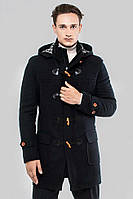 Мужское пальто синее зимнее Duffle coat (арт. К-098)