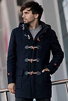 Мужское пальто синее зимнее Duffle coat (арт. К-099)