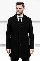 Мужское пальто черное зимнее iClass (арт. M-043)