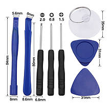 Набір викруток для ремонту мобільного телефону, медіатори, лопатки, присоски 8 шт., фото 5