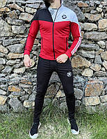 Чоловічий чорно-червоний спортивний костюм Adidas Performance