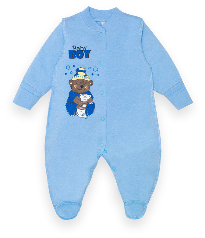 Комбінезон дитячий для хлопчика GABBI KB-22-2-21 Bear на зріст 56 Блакитний (13303)