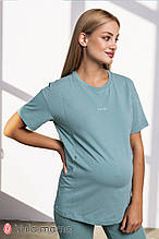 Стильна футболка для вагітних та годування MUSE NR-31.057 полин