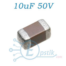 Конденсатор 10uF 50V, ±20%, Y5V, 0603