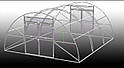 Теплиця Еко Топ 5 х 8 м під полікарбонат Стандарт 4 мм (оцинкована труба 30х30 мм), фото 3