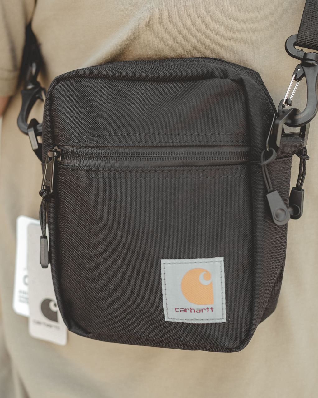 Купить Сумка Carhartt WIP черная Барсетка Мессенджер Кархарт через ...