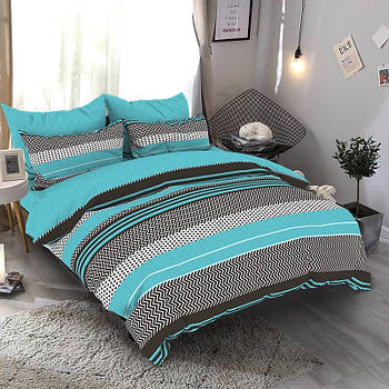 Наволочка на блискавці 70х70 (Бязь) | Від виробника "Королева Ночі" | Абстракція зі зламаними лініями