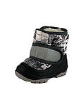 Чоботи на овчині для хлопчика дитячі зимові Olaf Alisa Line клітинка сіра розміри 20-25, фото 2