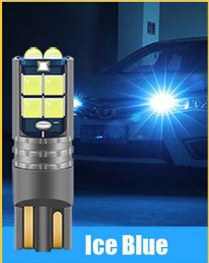 Блакитна T10 W5Wз обманкою LED 10-SMD автолампа світлодіодна безцокольна