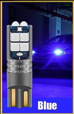 Автолампа світлодіодна Синій T10 W5W безцокольна обманка LED 10-SMD, фото 1