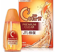 Капли при ношении контактных линз c витамином A, E, Таурином Rohto C3 Premium Clear, 18ml