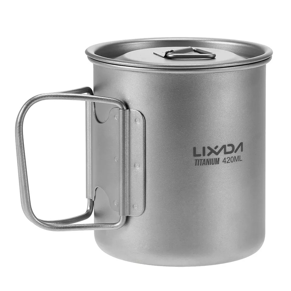 Чашка титанова LIXADA 420 мл + чохол з нейлону