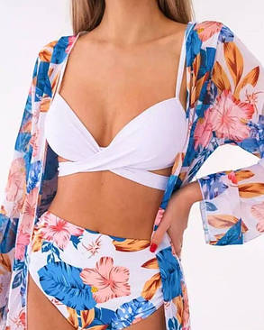 Купальник раздельный с туникой Samegame 912 Лорина белый(В НАЛИЧИИ ТОЛЬКО 44 46 48 50 52 УКР р-ры), фото 3