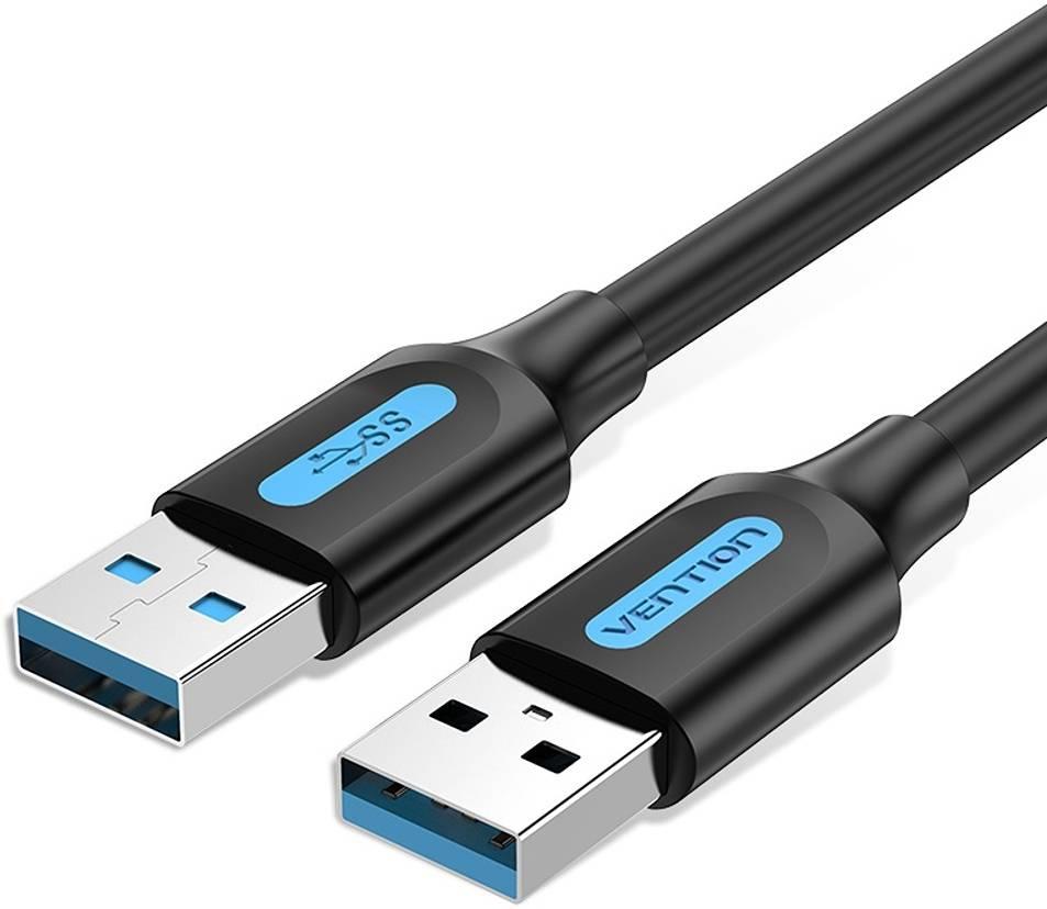 Подовжувальний кабель Vention USB 3.0 Type A для передачі даних 5 Гбіт/с 0,5 м Чорний CONBD