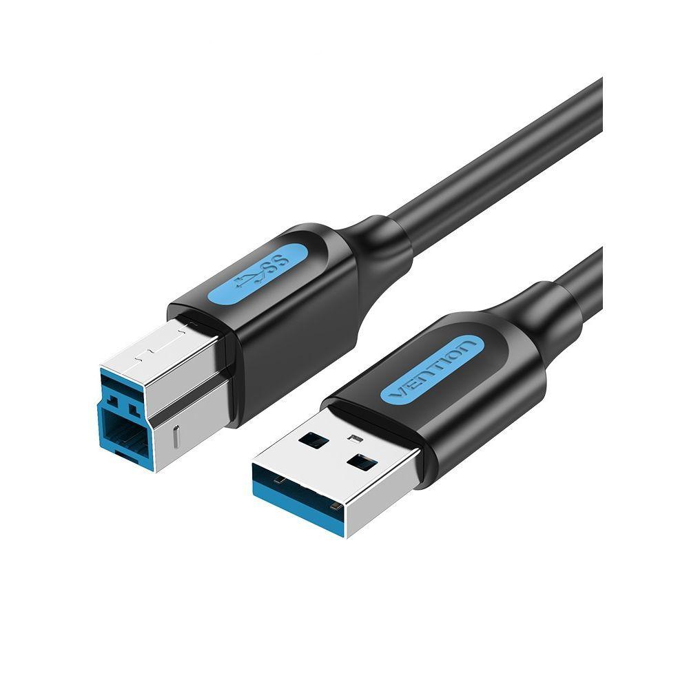 Кабель Vention USB 3.0 TYPE-B на USB 2.0 TYPE-A для принтера та інших пристроїв 1,5 м Чорний COOBG