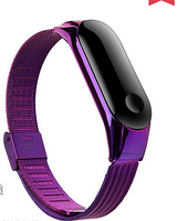 Металевий фіолетовий ремінець для Mi Band 4