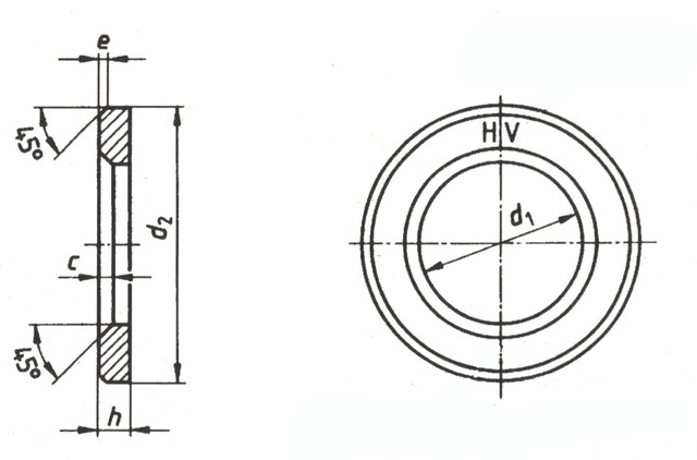 Чертеж шайбы DIN 6916