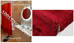Комплект: шторка з тканини 180х200 см. і набір килимків, Туреччина