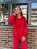 Зимовий жіночий спортивний костюм червоний на флісі АА/-111504, фото 2