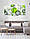Модульна картина на полотні на стіну для інтер`єру/спальні/прихожої DK Зелена абстракція 53x100 см (MK30229_E), фото 2
