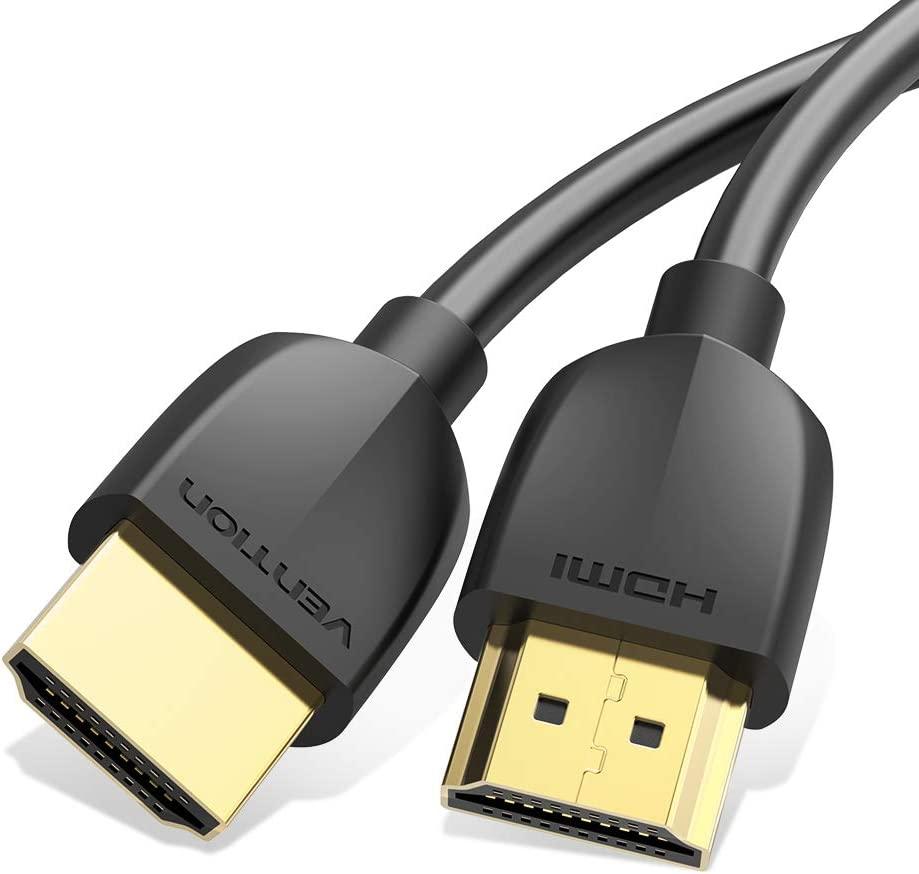 Відеокабель Vention HDMI 2.0 4K@60Hz 18 Гбіт/с Позолочений 24-каратним золотом 2 м Чорний AAIBH