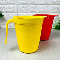 Пластиковий мірний кухоль на 1 л з градацією, мірна тара