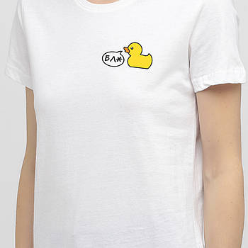 Жіноча футболка з принтом Качечка від KLik Print hotdeal білого кольору