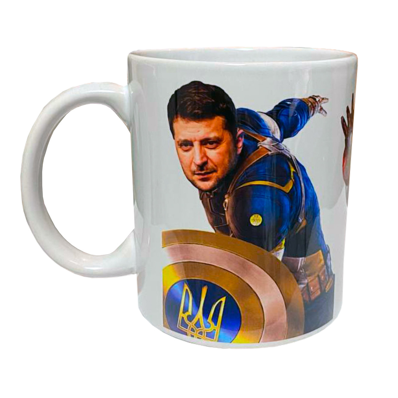 Чашка з принтом "Зеленський та компанія - герої MarveL" від KLik Print 7trav