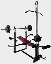 Лавка для тренувань WCG 0070 + Тяга , скотта Набір STRONG штанга 128 КГ, фото 2