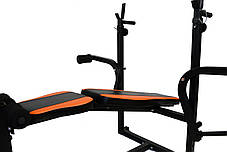 Лавка для тренувань WCG 0070 + Тяга , скотта Набір STRONG штанга 128 КГ, фото 3