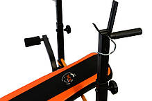 Лавка для тренувань WCG 0070 + тяга + скотта набір штанга 98 кг, фото 4